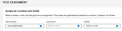 Assign by Location and Grade, initial view