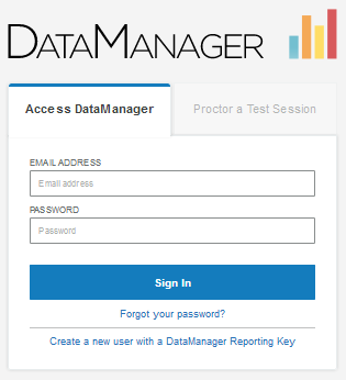 DataManager sign-in form (non-Proctor)