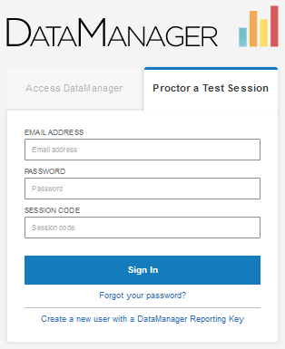 Proctor sign-in tab
