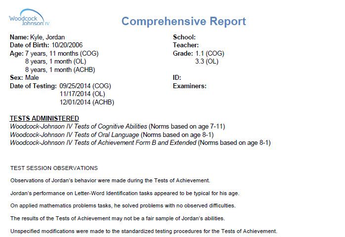 Comprehensive Report