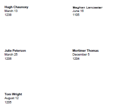 Student test tickets ready for printing