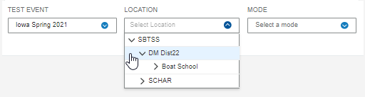 Create a Test Assignment, Location field