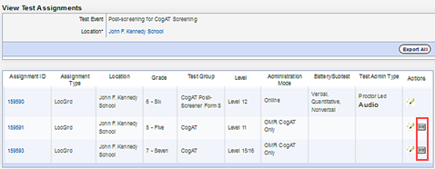 OMR Test Assignments with Barcodes